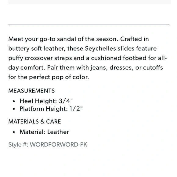 NIB Seychelles 'Word for Word' Pink Leather Italian Sandals (Women's 6.5) - Picture 5 of 9